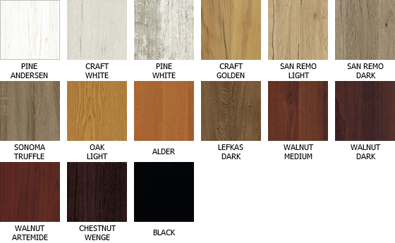 Colors of laminate