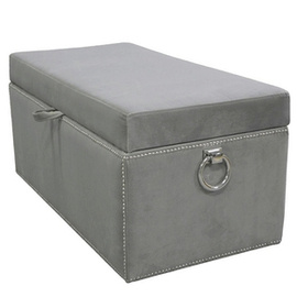 Pouf COFFER with thumbtacks and knockers 97 x 50 cm