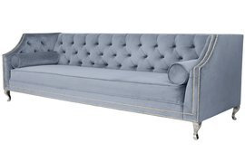 Sofa AMARO with rollers and thumbtacks 3-seater