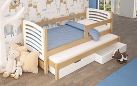 Bed 2-person GILBERT with a railing