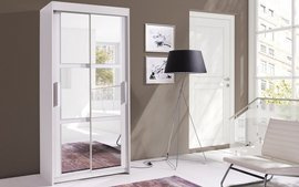 Sliding wardrobe with mirror BENTO