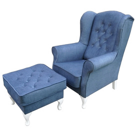 Set USZAK AMORE armchair with footstool