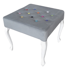 Pouf LUDWIK PIK with colored buttons 50 x 50 cm