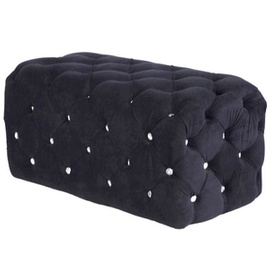 Pouf CHESTER with crystals 97 x 50 cm