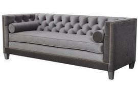 3-seater sofa PRIMAVERA with rollers and thumbtacks