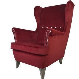 USZAK PIK armchair with thumbtacks and crystals