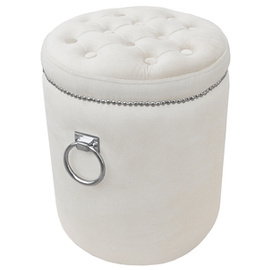 Pouf GLAMOUR with thumbtacks and knockers Ø 40 cm