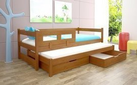 Bed 2-person CHARLIE with a railing