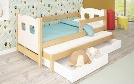 Bed 2-person GILBERT TEDDY BEAR with a railing
