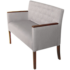 Upholstered bench HOLLY PIK with wooden armrests 84 cm
