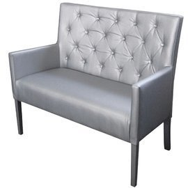 Upholstered bench HOLLY PIK with crystals 98 cm