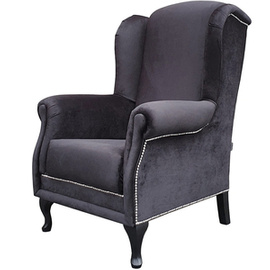 USZAK VELVET armchair with thumbtacks