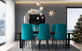 Dining room set VASCO + VENTURA with vertical stitching