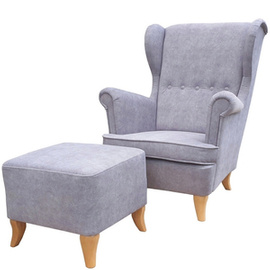 Set USZAK PIK armchair with footstool
