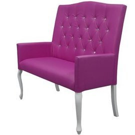 Upholstered bench QUEEN PIK with crystals 110 cm