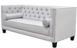 2-seater sofa PRIMAVERA with rollers and thumbtacks