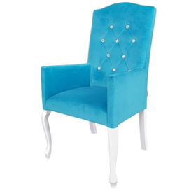 LUDWIK PIK armchair with crystals and knocker 110 cm