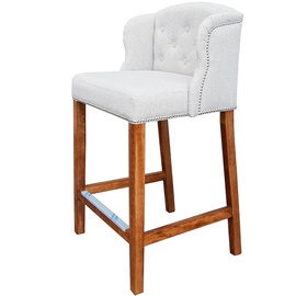 Bar stool USZAK PIK with buttons, thumbtacks and knocker 97 cm
