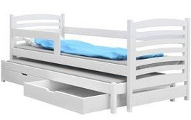Bed 2-person GILBERT COLOR with a railing