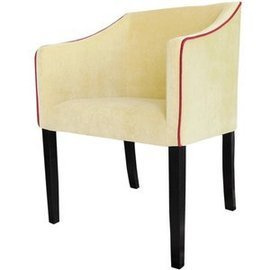 JUMPY NARROW armchair with piping 84 cm