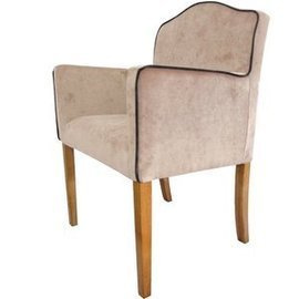 LUDWIK armchair with piping and straight legs 87 cm