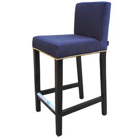 Bar stool NARROW with golden thumbtacks and knocker 91 cm