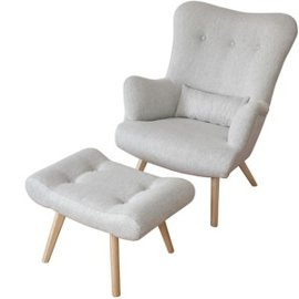 USZAK MIO set armchair with footstool and pillow