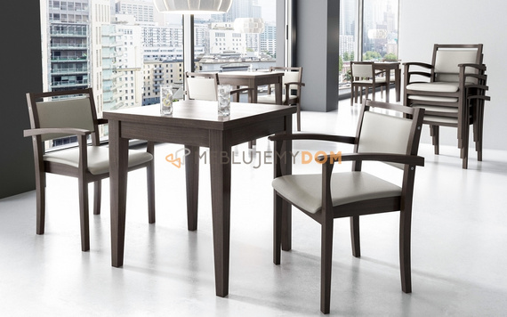 Stacking chair DANILO with armrests 82 cm