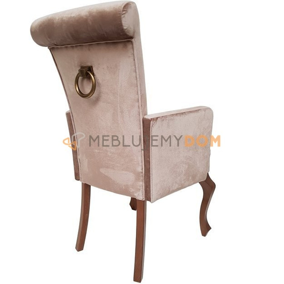 Chair TIZIANO with crystals, knocker and armrests 100 cm