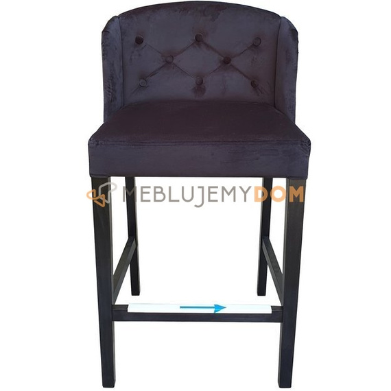 Bar stool USZAK PIK with buttons, thumbtacks and knocker 102 cm