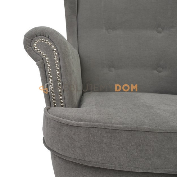 USZAK PIK Square armchair with thumbtacks