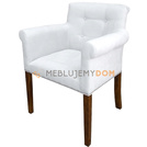 Armchair LAURENCE with thumbtacks and knocker 86 cm