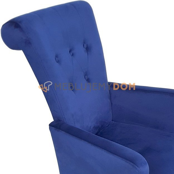 Chair TIZIANO with thumbtacks, knocker and armrests 100 cm