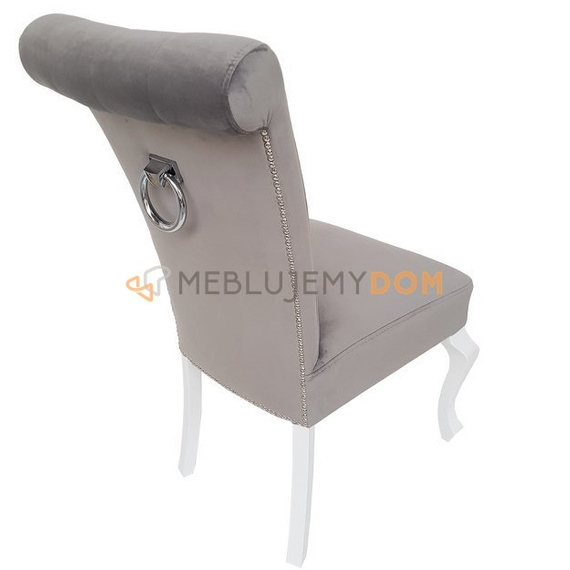 Chair TIZIANO with crystals, thumbtacks and knocker 100 cm