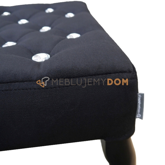 Pouf LUDWIK PIK with crystals 50 x 50 cm