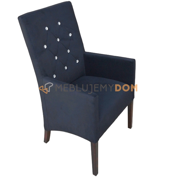 OBLIQUE PIK armchair with crystals 107 cm