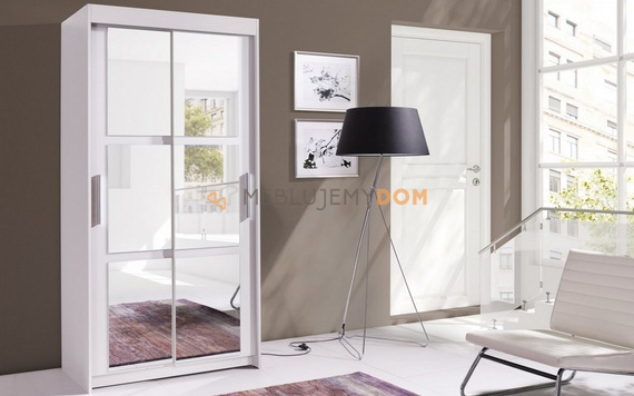 Sliding wardrobe with mirror BENTO