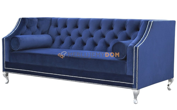 Sofa AMARO with rollers and thumbtacks 2-seater