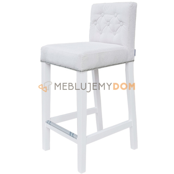 Bar stool NARROW PIK with buttons, thumbtacks and knocker 93 cm