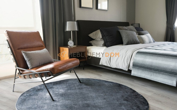 Carpet LINEN DARK BLUE rounded