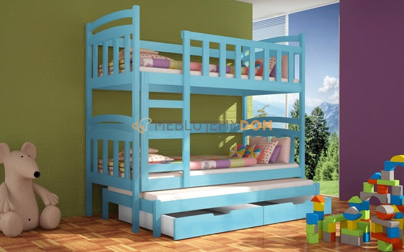Bunk bed 3-person SIMON COLOR