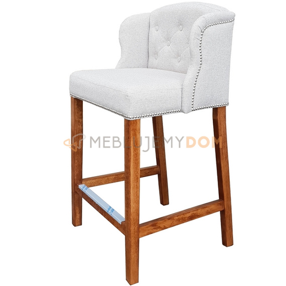 Bar stool USZAK PIK with buttons, thumbtacks and knocker 97 cm