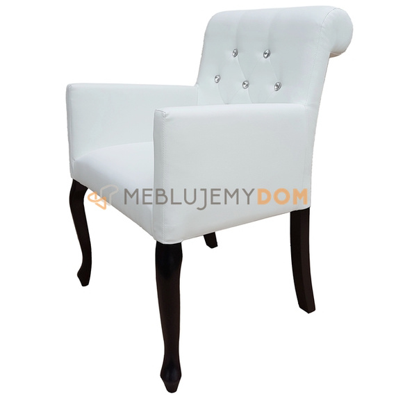 LUDWIK PIK armchair with crystals and roller 87 cm