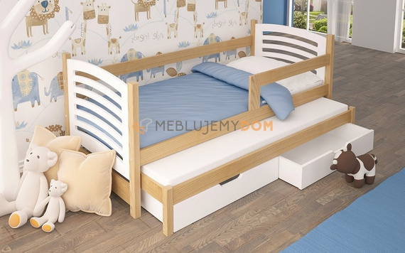 Bed 2-person GILBERT with a railing