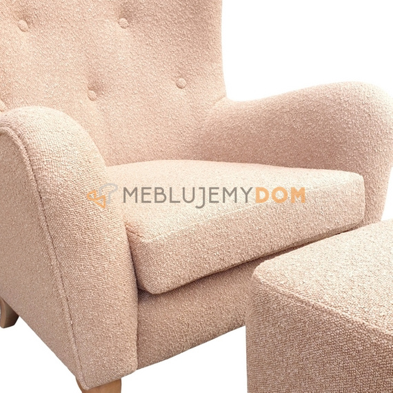 Set USZAK VILLA armchair with footrest