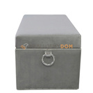 Pouf COFFER with thumbtacks and knockers 97 x 50 cm