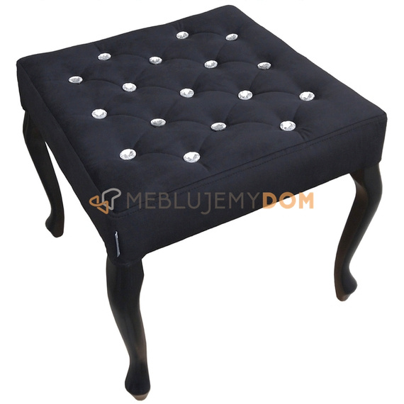 Pouf LUDWIK PIK with crystals 50 x 50 cm