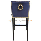 Bar stool NARROW with golden thumbtacks and knocker 91 cm