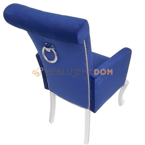 Chair TIZIANO with thumbtacks, knocker and armrests 100 cm