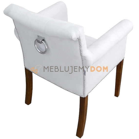 Armchair LAURENCE with thumbtacks and knocker 86 cm